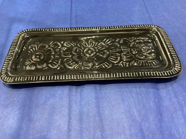 Mini Embossed Enamel Coated Oblong Tray