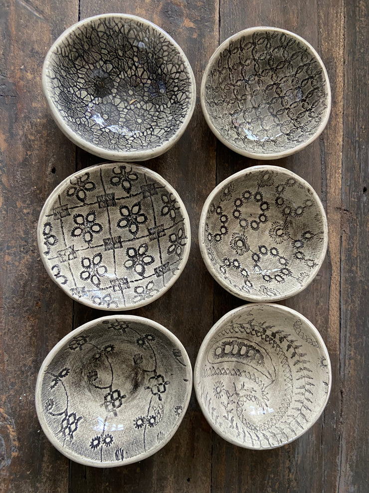 Wonki Ware Patterned Salt Dish