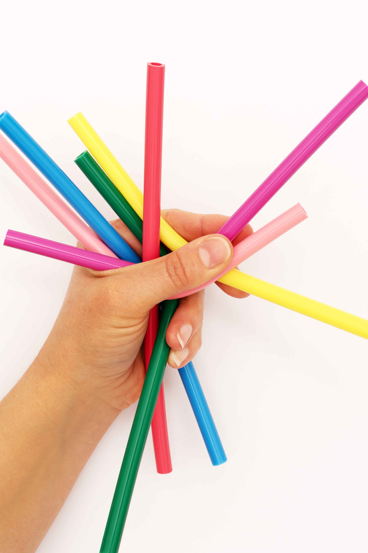 Silicone Straw Company Colourful 8 Pack of Straws